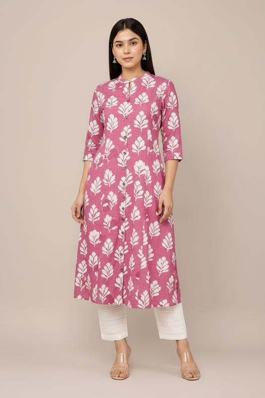 Women’s Abstract Printed A-Line Kurti