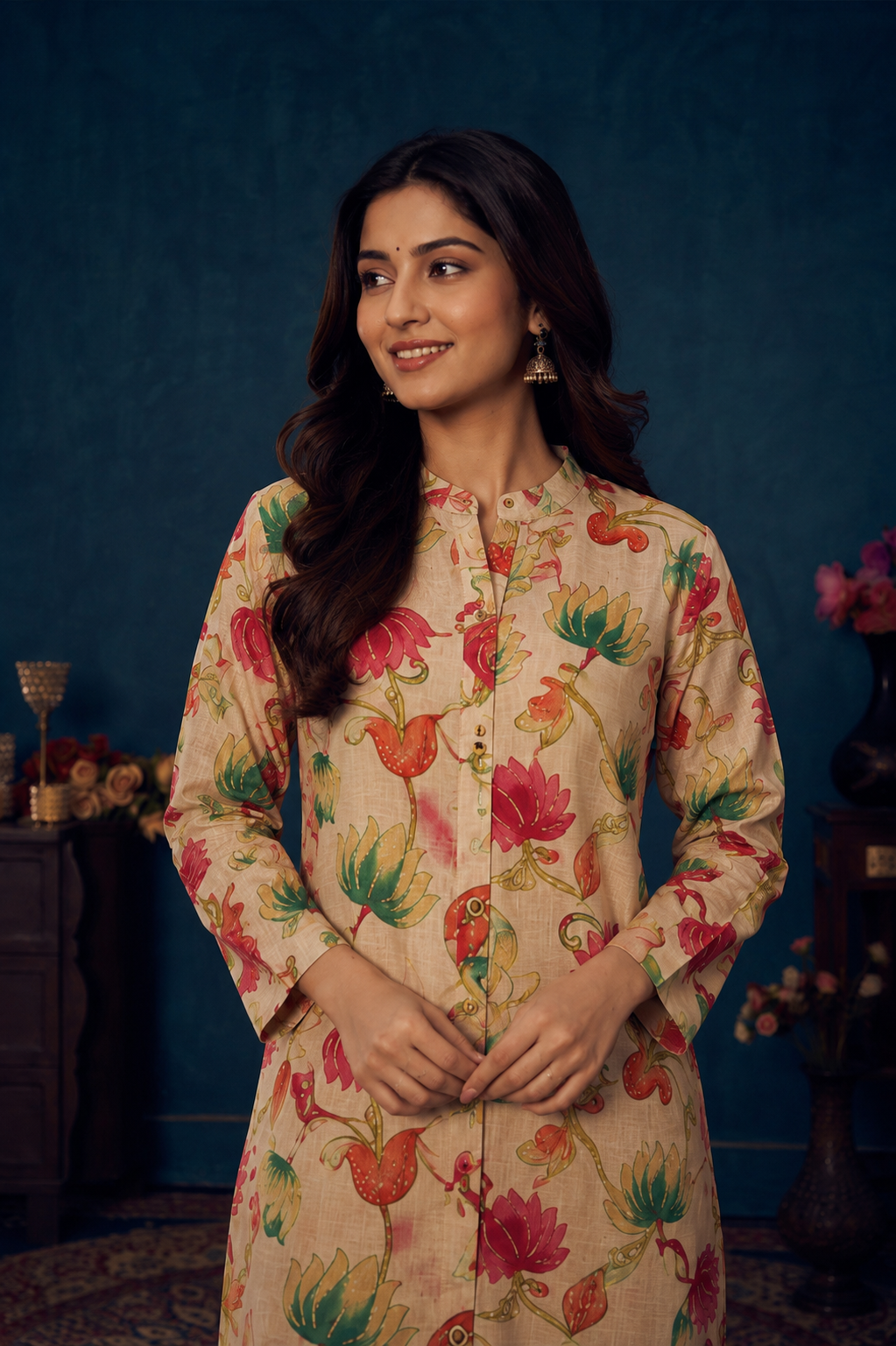 Elegant Floral Print Kurti