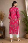 Fuchsia Botanical Print Kurti