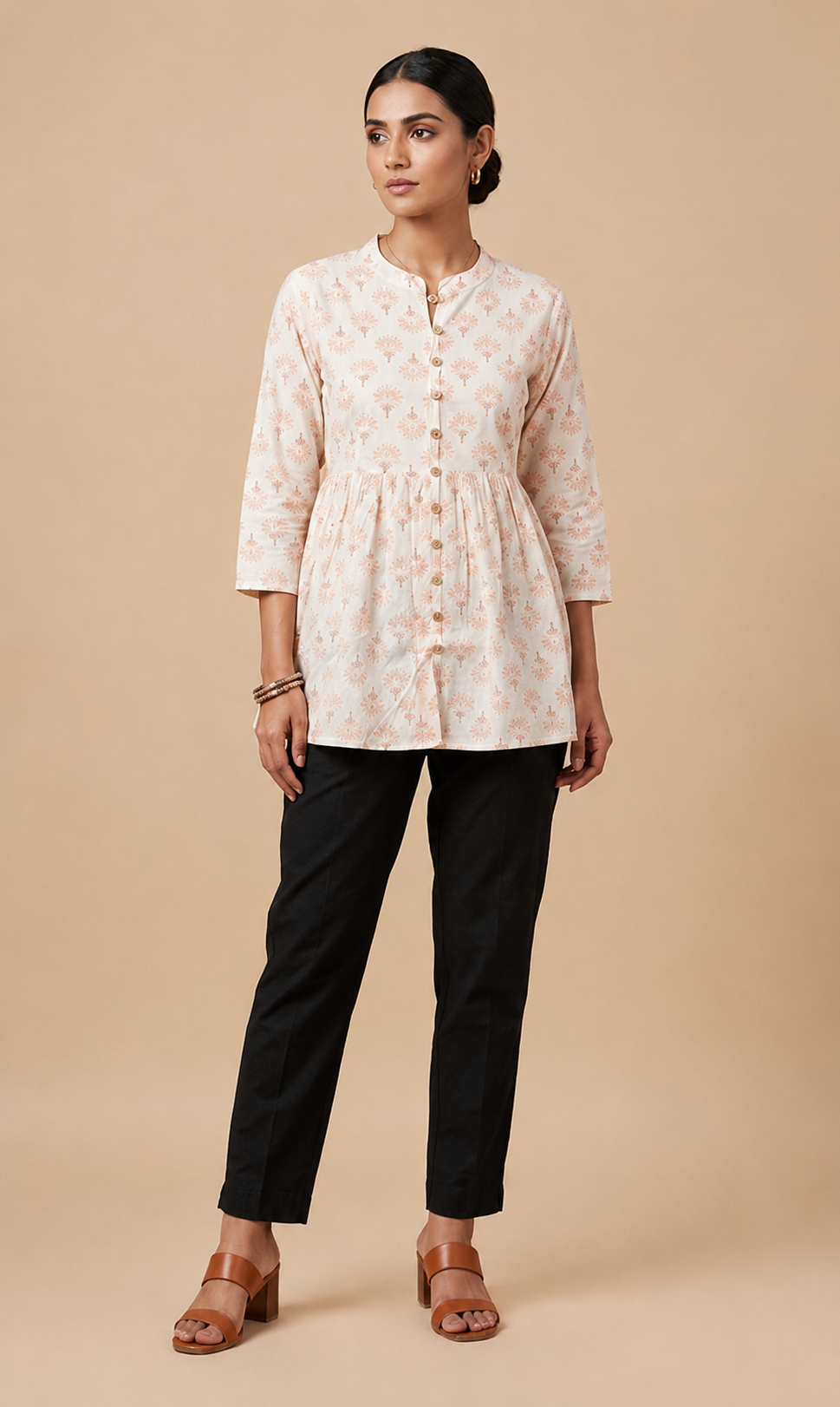 Printed Peplum Top for Women