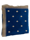 Royal Blue Silver Zari Organza Saree for Women | Elegant Party Wear Saree