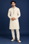 Elegant Ivory Embroidered Kurta Set