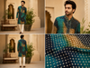Emerald & Black Bandhani Festive Kurta for Men
