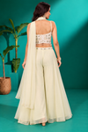 Ivory Embroidered Indo-Western Palazzo Set