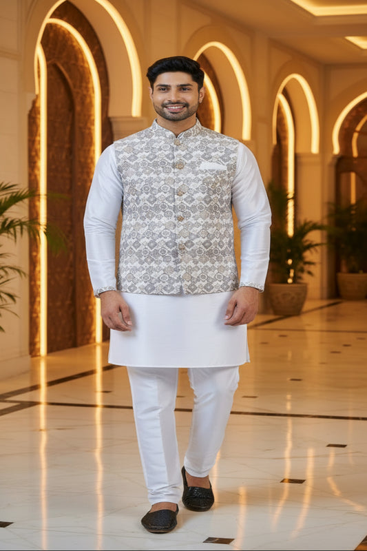 Classic Kurta Jacket Set