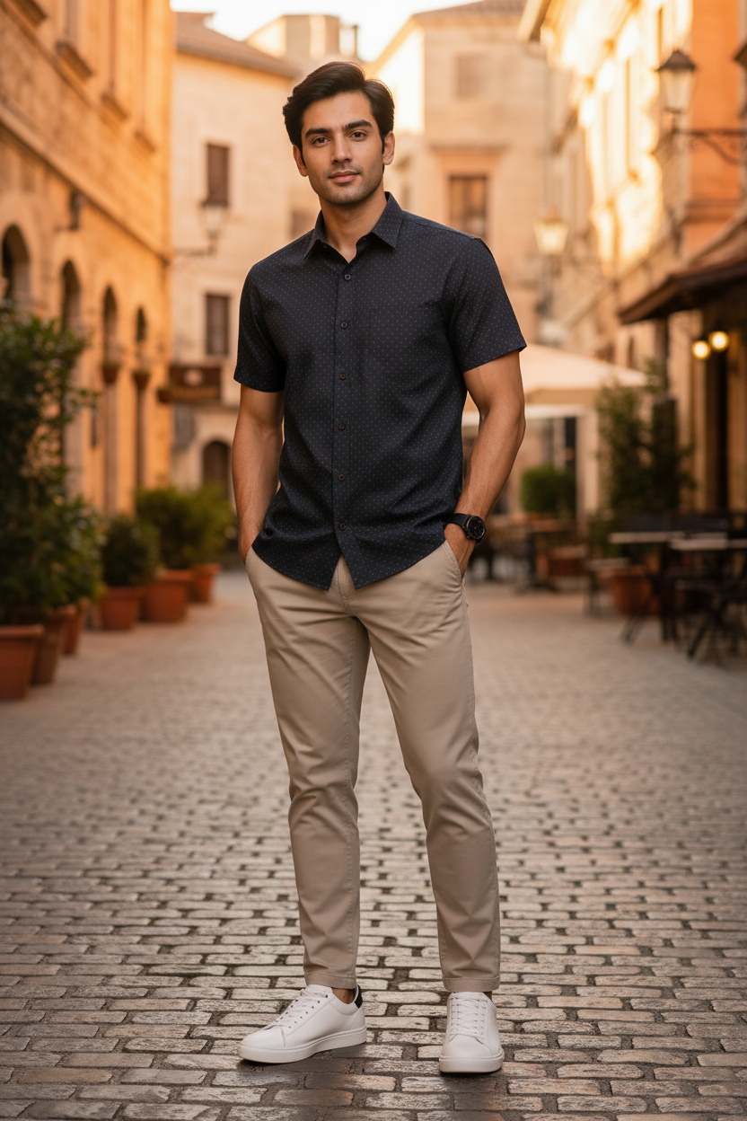 Men’s Casual Half Sleeve Shirt