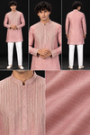Dusty Rose Embroidered Festive Kurta Set