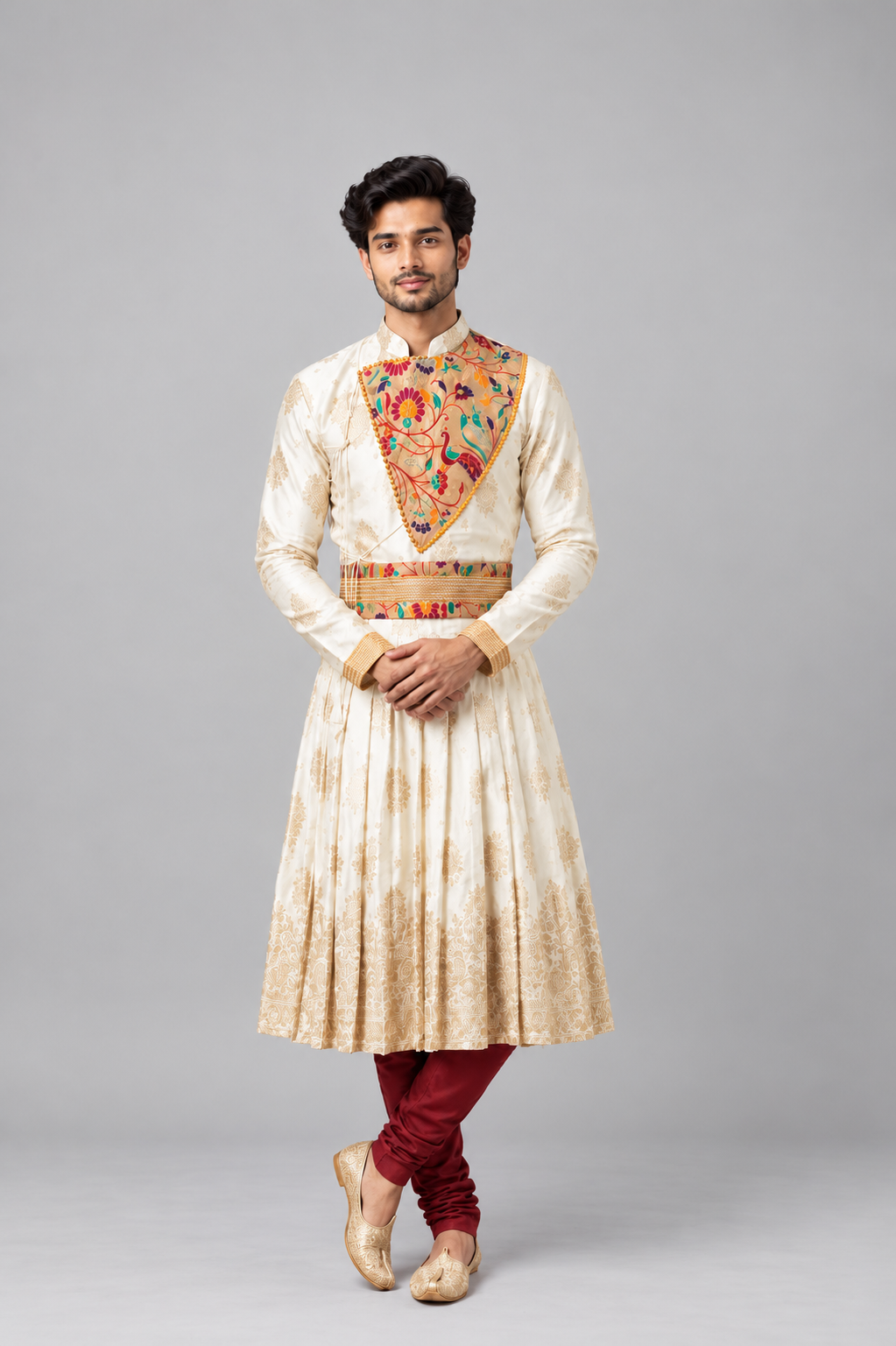 Traditional Peshwai Angrakha Set