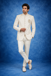 Ivory Embroidered Jodhpuri Bandhgala Suit