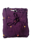 Royal Purple Embroidered Fit & Flare Midi Dress