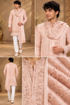 Blush Pink Embroidered Festive Kurta Set