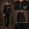 Black Embroidered Jodhpuri Bandhgala Suit