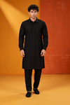 Men's Classic Black Kurta Pajama Set