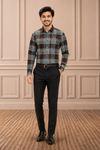 Premium  & Teal Check Formal Shirt