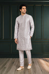 Elegant Ivory Embroidered Kurta Set