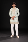 Mint Green Embroidered Festive Kurta