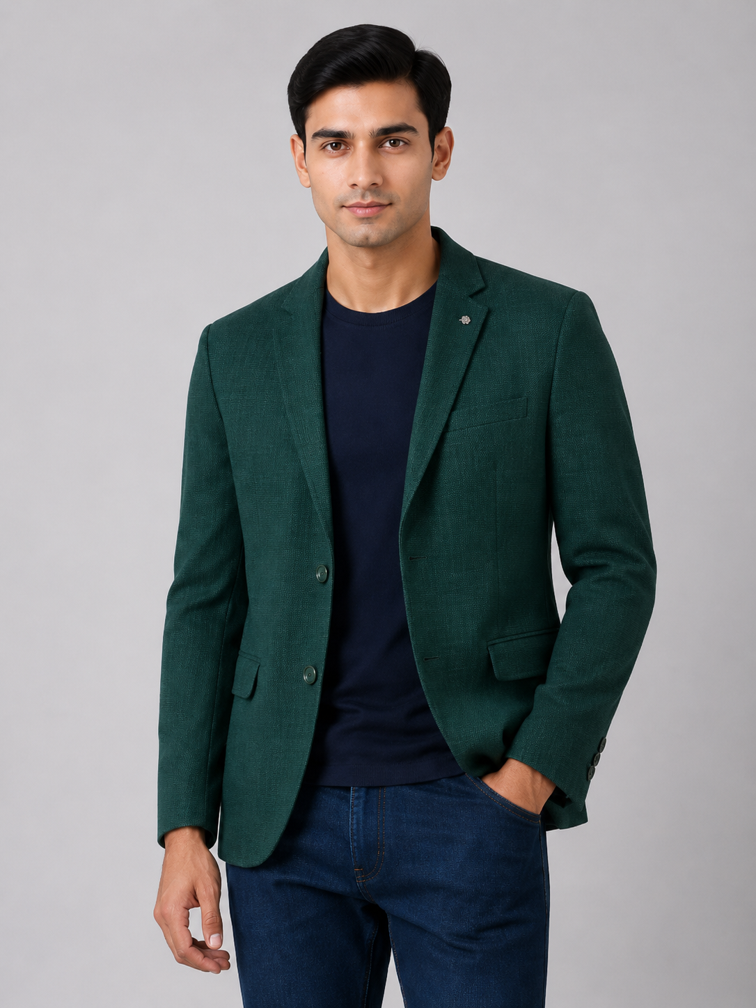 Dark Green Premium Casual Blazer for Men