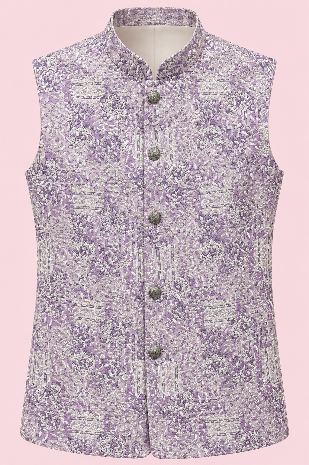 Lavender Floral Brocade Modi Jacket