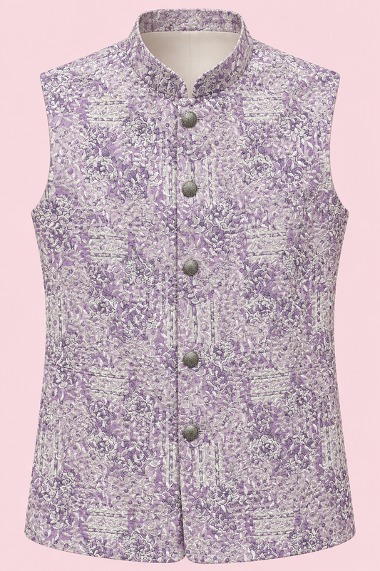 Lavender Floral Brocade Modi Jacket