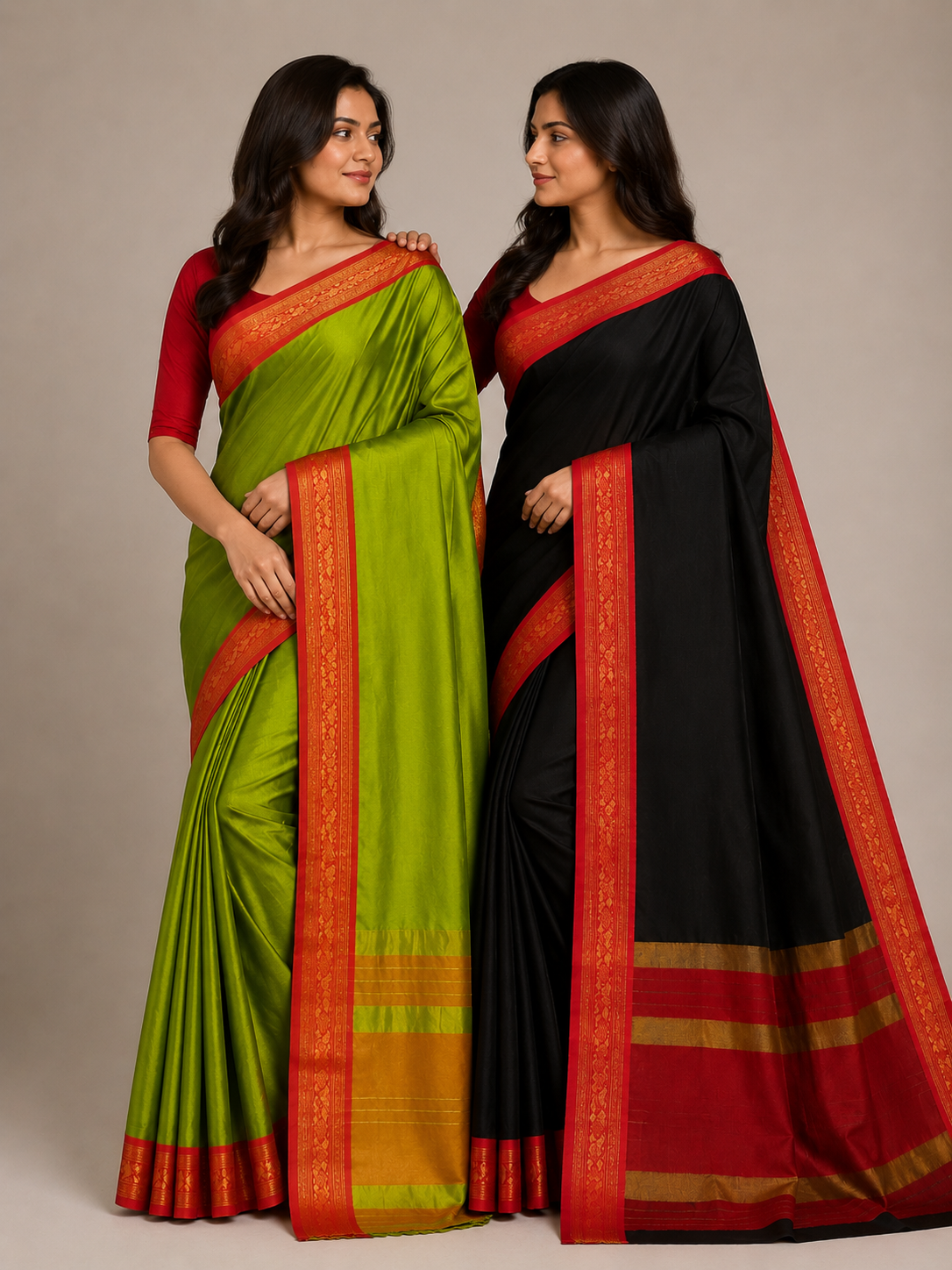 Elegant Silk  Zari Border saree
