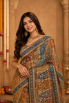 Royal Heritage Mirror Work Saree with Designer Blouse