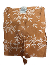 Rust Brown Floral Tiered Puff Sleeve Maxi Dress