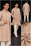 Champagne Embroidered Sherwani Set