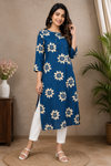 Indigo Bloom Floral Kurti