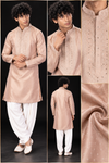 Blush Pink Embroidered Festive Kurta