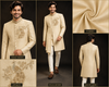Ivory Embroidered Indo-Western Sherwani Set
