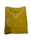 Mustard Yellow Embroidered Kurta Pant Set with Floral Dupatta