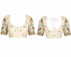Elegant Ivory Embroidered Designer Blouse | Front & Back View