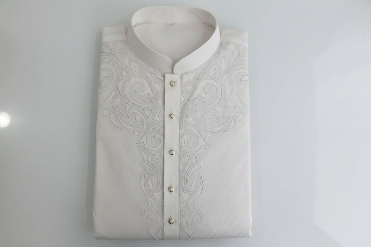 Premium White Embroidered Kurta Pajama for Men