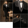 Men’s Black Embellished Tuxedo Suit