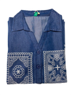 Embroidered Co-Ord Set for Women | Elegant Denim Look Cotton Co-Ord