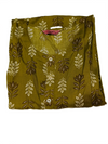 Women's Olive Green Ethnic Leaf Print Cotton Kurti
