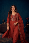 Embroidered Kurta Pant & Dupatta Set