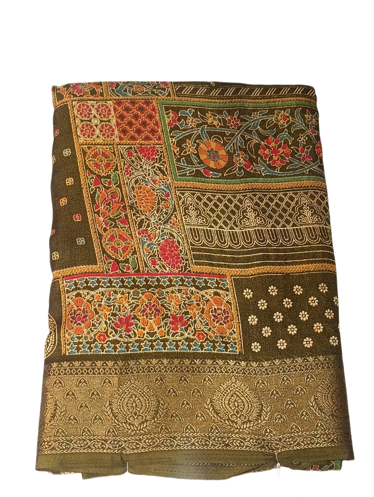 Elegant Printed Saree with Rich Paisley & Heritage Border