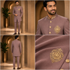 Mauve Embroidered Jodhpuri Suit Set