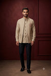 Beige Embroidered Jodhpuri Jacket Set