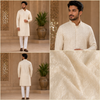 Ivory White Embroidered Festive Kurta for Men