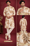 : Ivory Floral Embroidered Kurta Set