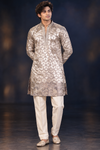 Premium Geometric Jacquard Kurta Set