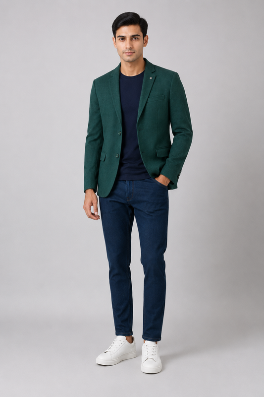 Dark Green Premium Casual Blazer for Men