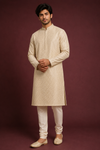 Ivory Embroidered Festive Kurta