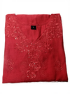 Red Embroidered Kurta Pant Set for Women