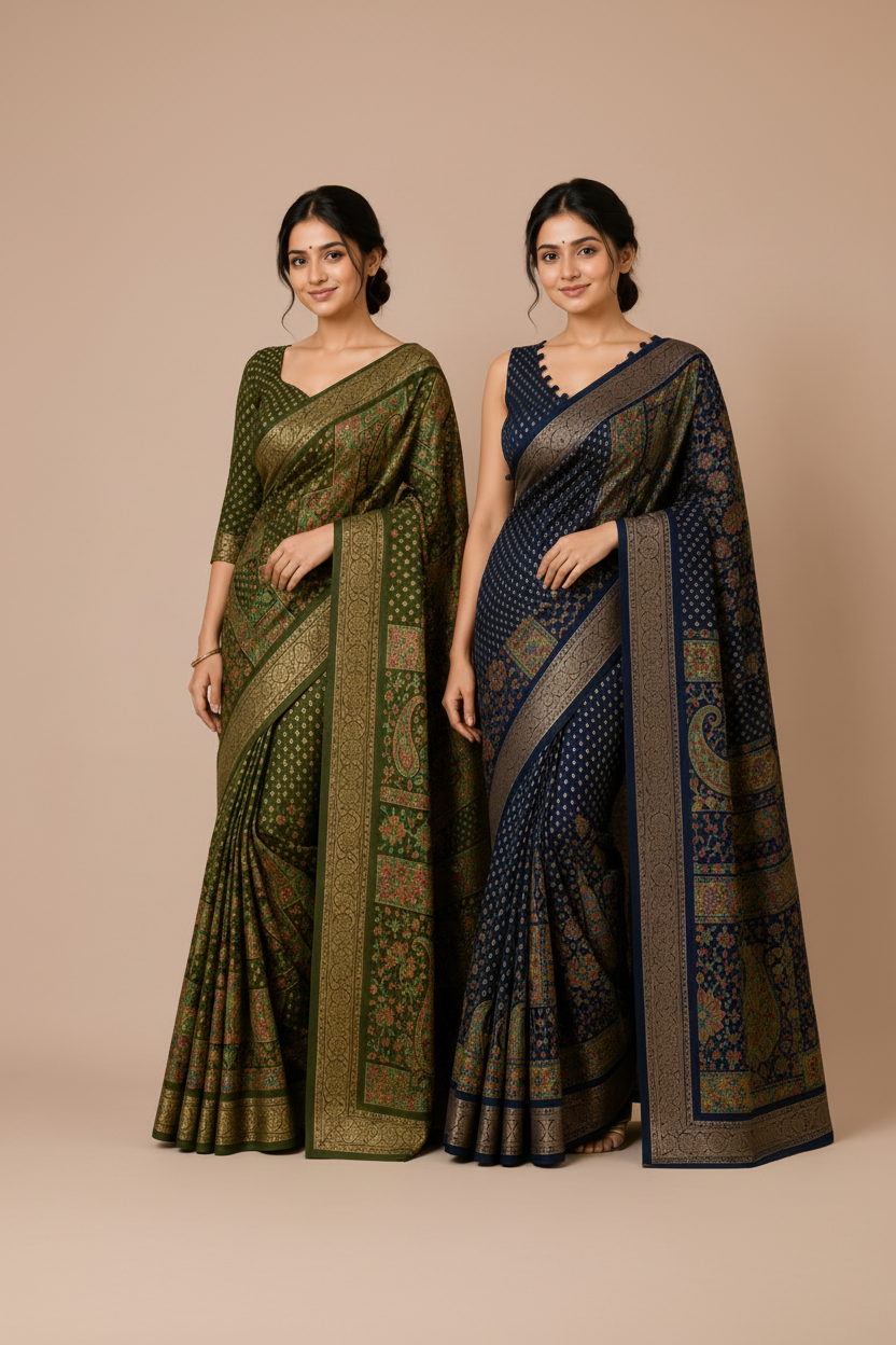 Women’s Printed Traditional Saree Collection Combo