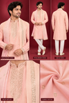 Peach Pink Royal Ethnic Kurta Set