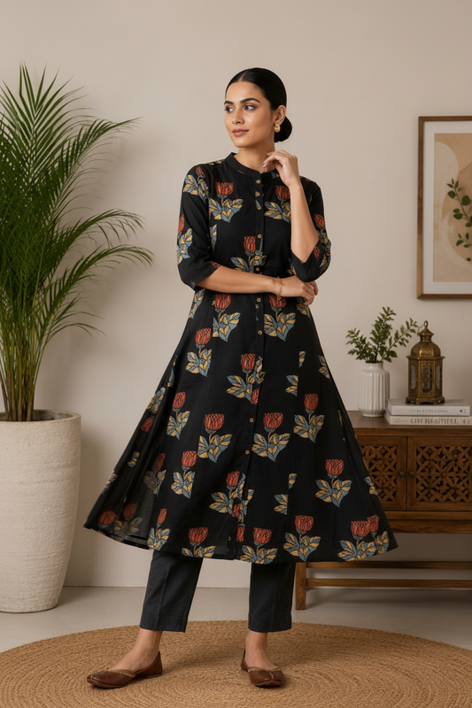 Women’s  Paisley Printed Straight Kurti
