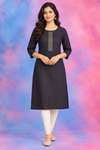 Elegant Plum Textured Kurti